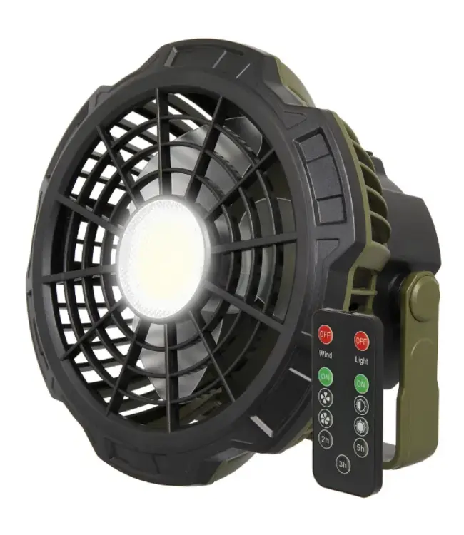 NGT XL Fan USB Wiederaufladbarer Bivvy Ventilator mit Licht & Powerbank