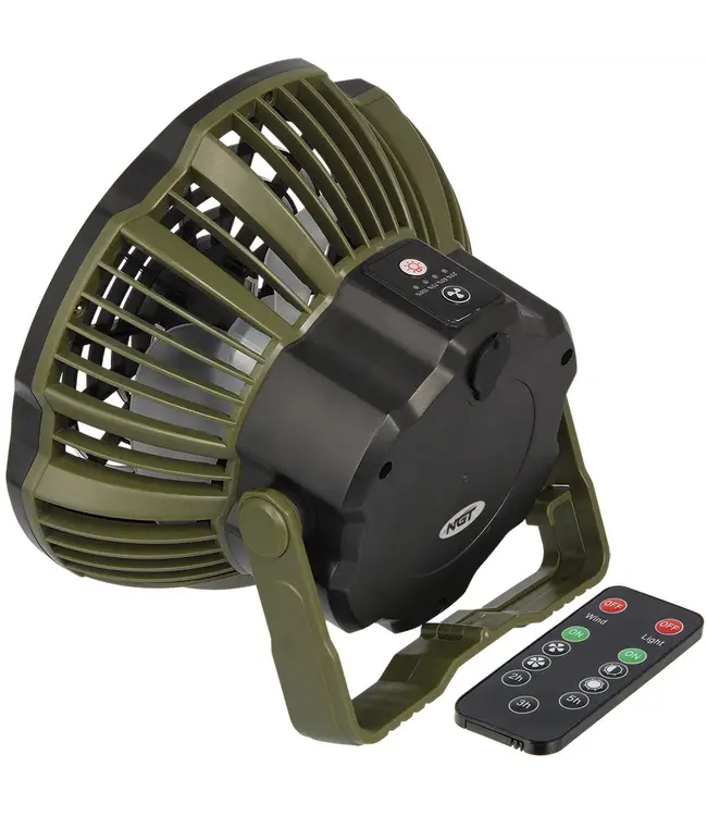 NGT XL Fan Ventilateur Bivvy Rechargeable USB avec Lampe & Powerbank