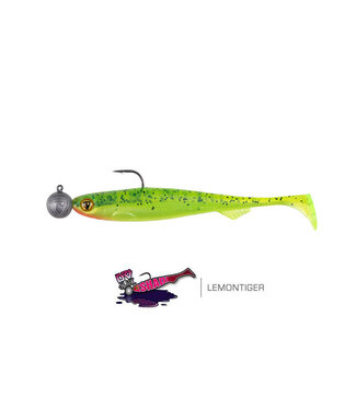 Fox Rage Ultra UV Slick Shad 9cm - hook 2/0 - 10g (1 pc) Lemon Tiger