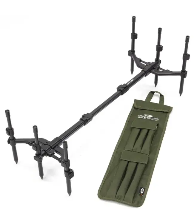 NGT TRI-POD 3 Rod Pod – Rod pod carpe entièrement réglable avec housse de transport