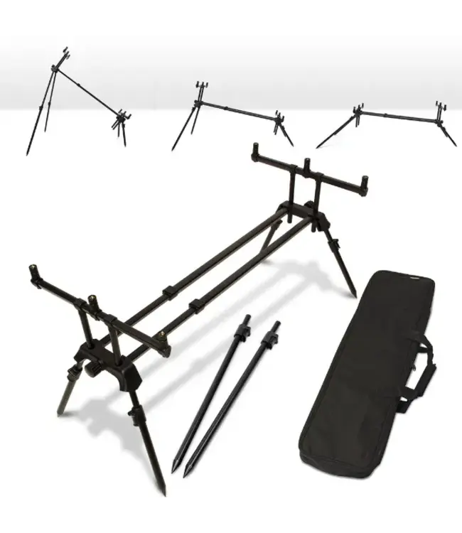 NGT Dual Line PLUS Pod 3 Rod Twin Bar – Rod pod réglable avec Sky Legs et housse