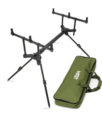 NGT Slider Pod 3 Rod High/Low – Verstelbare rodpod (standaard of skyline) met draagtas