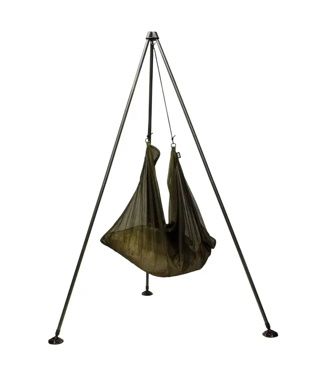 NGT Weighing Tripod – Trépied de pesée acier avec mud feet + housse (jusqu’à 150 lb)