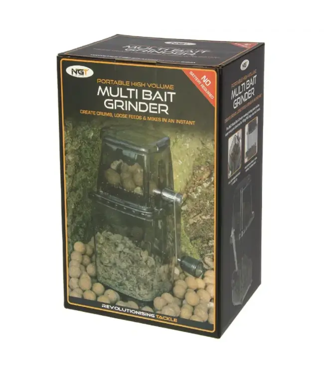 NGT Bait Grinder System – Boilie grinder voor groundbait, PVA bags & baitboat