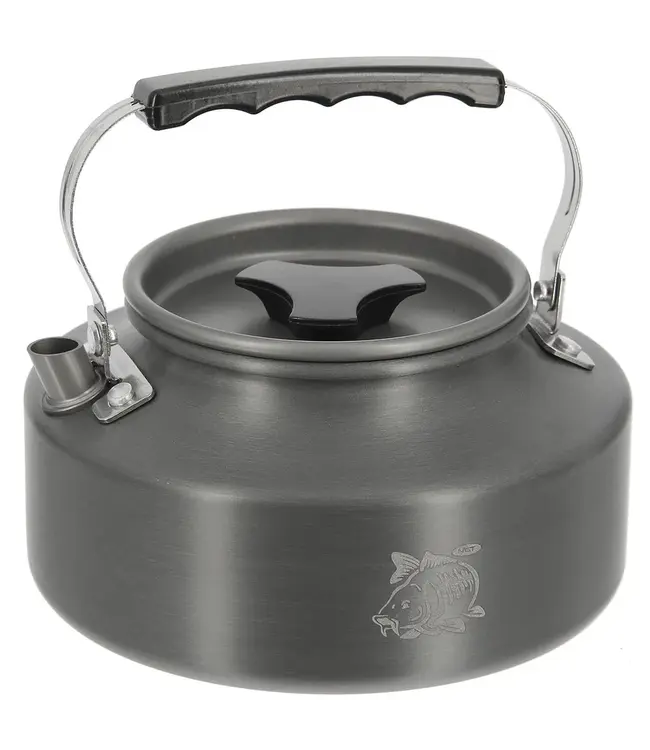 NGT Aluminium Outdoor Cook Set Gun Metal – Kettle 1.1L + pot 1.5L + pan 0.60L (compact stapelbaar)
