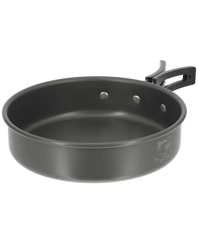 NGT Aluminium Outdoor Cook Set Gun Metal – Bouilloire 1.1L + casserole 1.5L + poêle 0.60L (compact empilable)