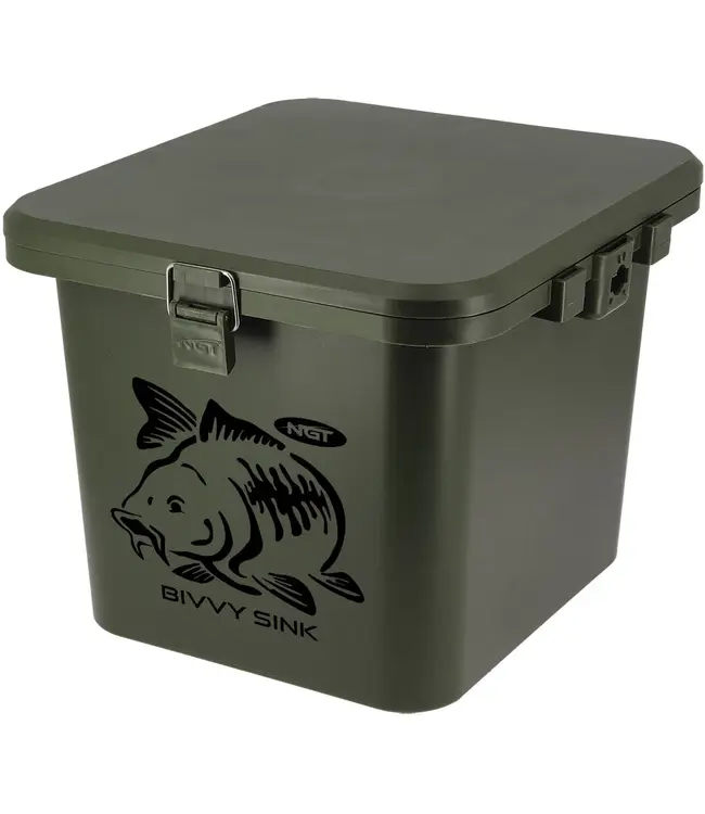 NGT Bivvy Sink – Complete outdoor wasbak met spiegel + 2x 5 L watertank