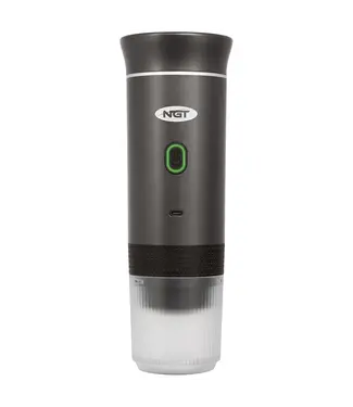 NGT Portable Espresso Coffee Machine USB-C (Gris) – 3-en-1 capsules & café moulu, avec chauffe