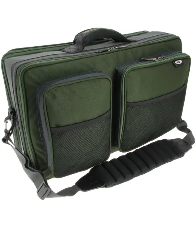 NGT Carp Bivvy Table System – Bivvy-Tisch + Rig Wallet + Glug Pots + Lead Bag im Carryall