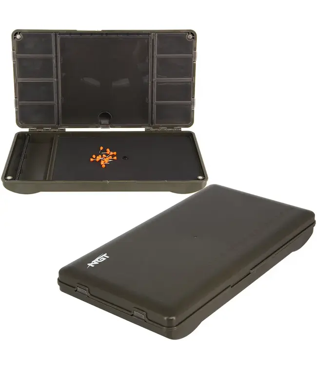 NGT XPR PLUS Box – Magnetische Tacklebox mit Rig Board + 22 cm Maß (26x14.5x4 cm)