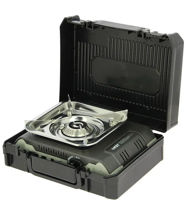 NGT Profiler Stove – Erhöhter Kocher mit Hardcase + 450 g Butangas (2.4 kW)