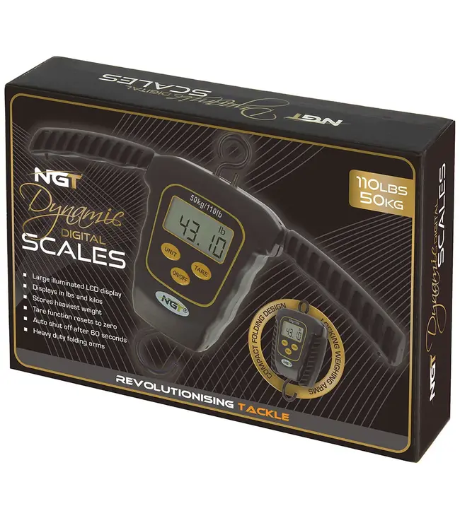 NGT Dynamic Scales – Digitale weegschaal 110 lb / 50 kg met inklapbare handgrepen