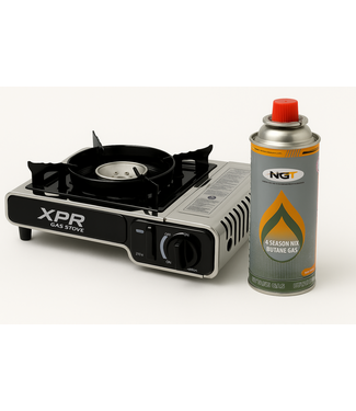 NGT XPR Stove RVS – Compacte outdoor brander met hard case + 227 g butaangascartridge