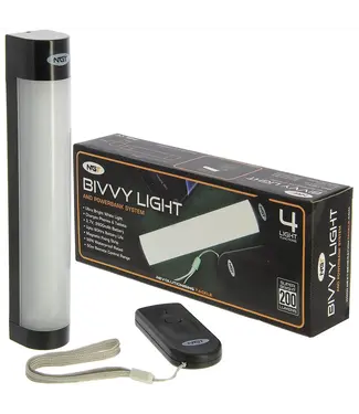 NGT Bivvy Light Large – USB-C oplaadbare bivvylamp 2600 mAh met afstandsbediening (rood + wit)