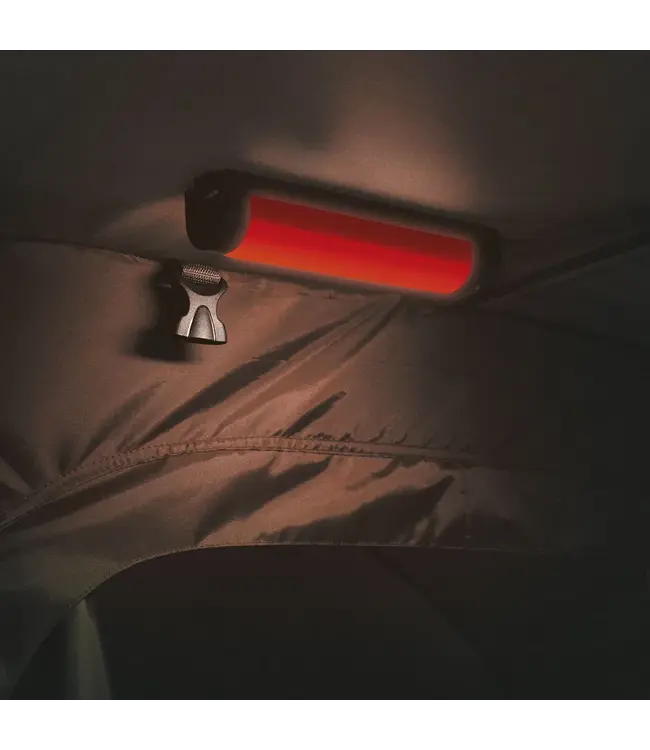 NGT Bivvy Light Large – Lampe bivvy rechargeable USB 2600 mAh avec télécommande (rouge + blanc)