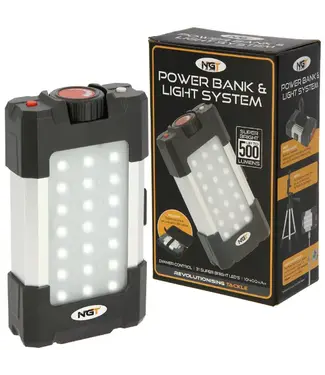 NGT 21 LED Light 500 Lumen – USB oplaadbare floodlight + powerbank 10400 mAh