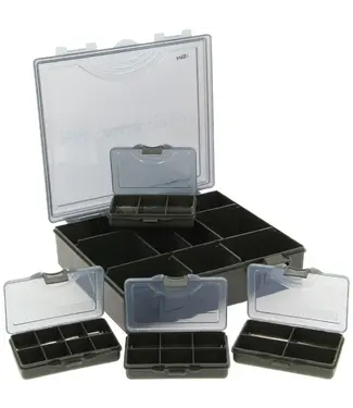 NGT 4+1 Tackle Box – Tacklebox met 4 bit boxes (3/4/6/8-vaks) 23x20x6 cm