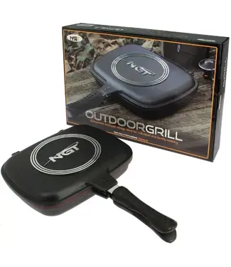 NGT Outdoor Double Grill Pan – Doppel-Grillpfanne aus Alu-Druckguss, antihaft