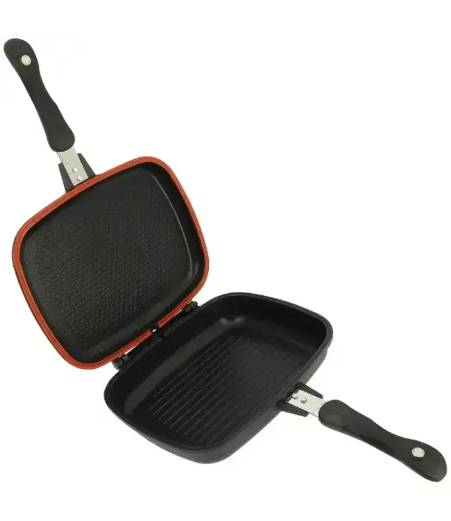 NGT Outdoor Double Grill Pan – Dubbele grillpan non-stick gegoten aluminium