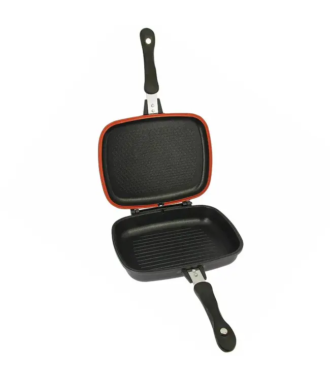 NGT Outdoor Double Grill Pan – Dubbele grillpan non-stick gegoten aluminium