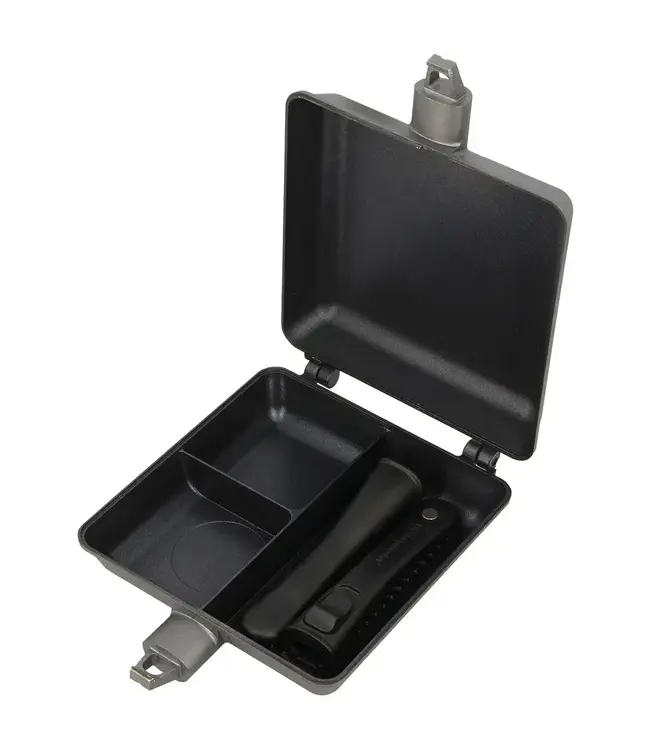 NGT NGT Dynamic Grill – 3-fach Pfanne mit Deckel + abnehmbare Griffe (2-in-1, antihaft)