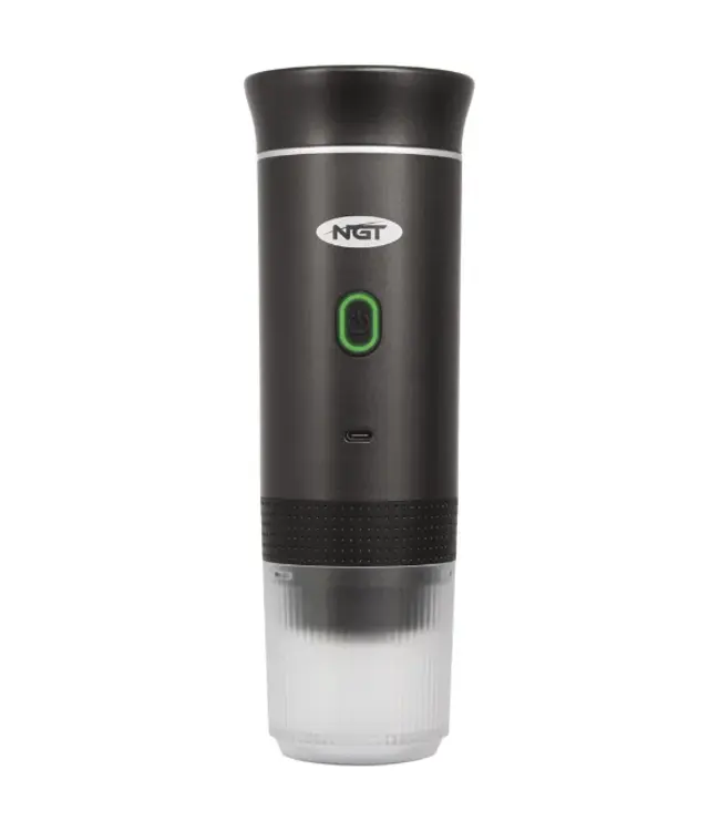 NGT Portable Espresso Coffee Machine + Case – USB-C 3-in-1 tragbare Espressomaschine (Kapseln & gemahlener Kaffee) – Schwarz