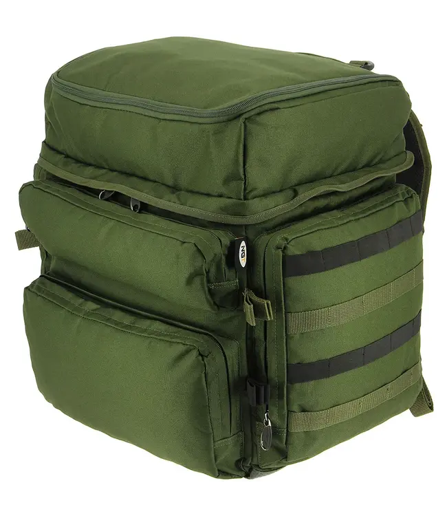 NGT QuickFish Rucksack 65L – Rugzak met 6 compartimenten + waterdichte vinyl bodem