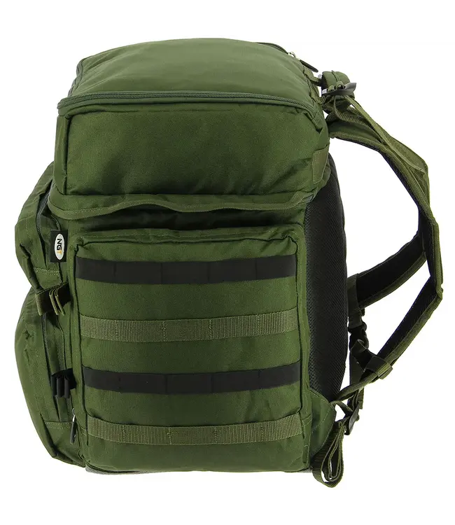 NGT QuickFish Rucksack 65L – Rucksack mit 6 Fächern + wasserdichter Vinylboden