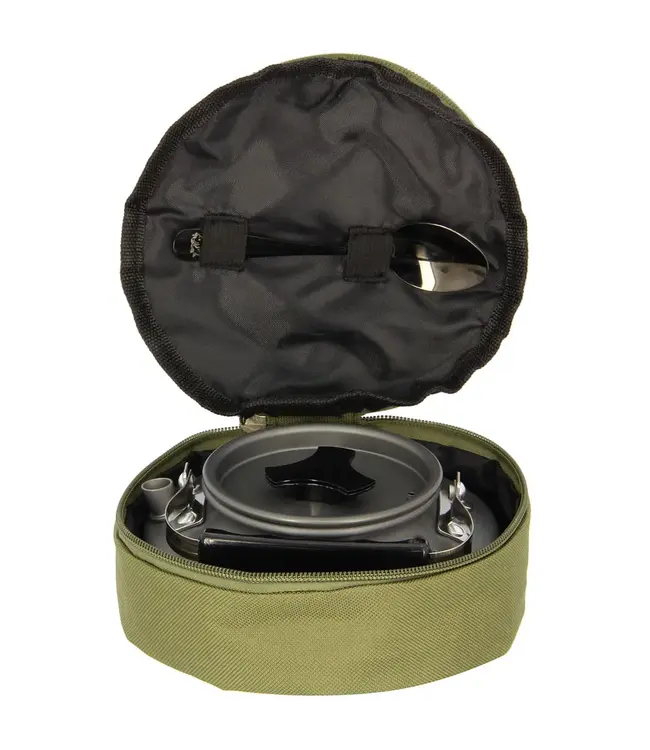 NGT Aluminium Outdoor Kettle Set 0.8L – Anodised aluminium waterketel + theelepel + 600D case