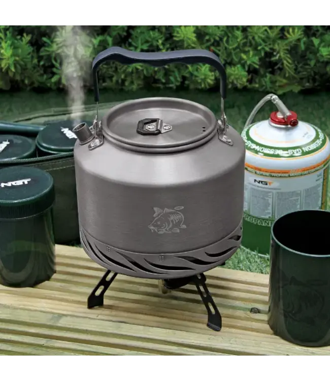 NGT Aluminium Outdoor Fast Burn Kettle 1,1L – Schnellkoch-Kessel mit Wärmetauscher