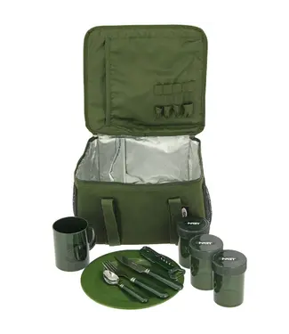 NGT Food & Brew Kit Bag – Geïsoleerde food bag met bestek, mok, potjes, bord & kurkentrekker