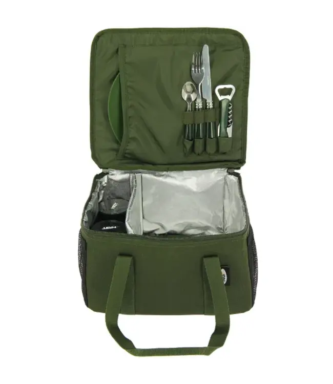 NGT Food & Brew Kit Bag – Geïsoleerde food bag met bestek, mok, potjes, bord & kurkentrekker