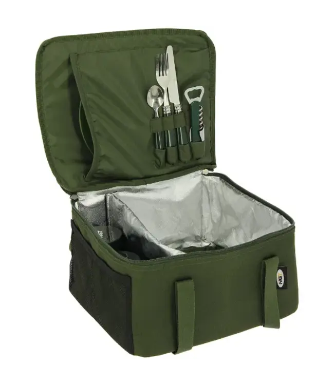 NGT Food & Brew Kit Bag – Isolierte Food Bag mit Besteck, Becher, Dosen, Teller & Korkenzieher