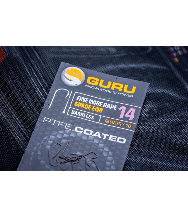 Guru Fine Wide Gape Spade End - Barbless (10 pcs) - Feindrähtige Stipphaken