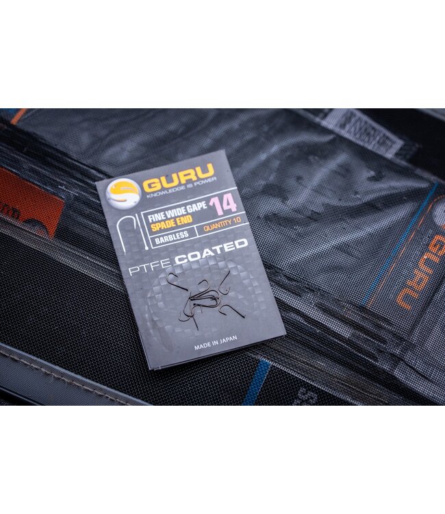 Guru Fine Wide Gape Spade End - Barbless (10 pcs) - Feindrähtige Stipphaken