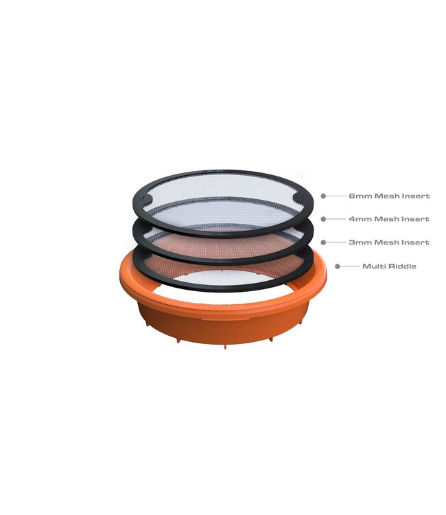 Guru Multi Riddle – Tamis avec 3 grilles interchangeables pour seaux 18 L