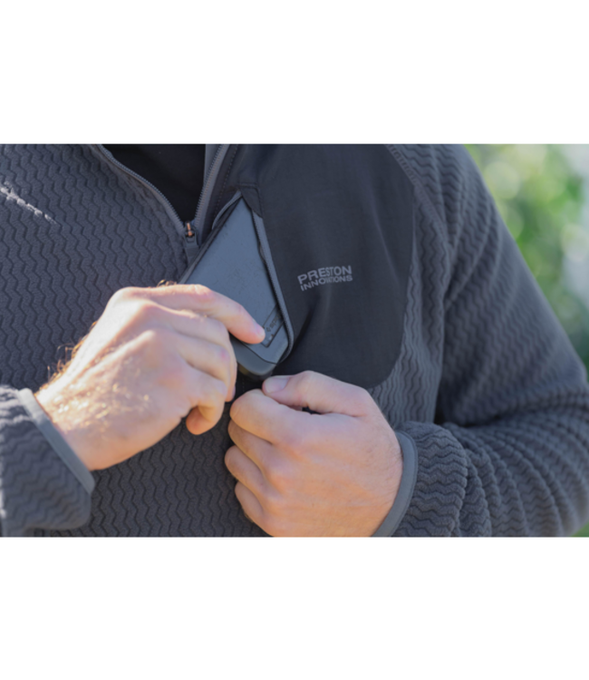 Preston Core Collection Zig Zag Fleece (2025) – Leichter Fleece-Pullover mit Viertelreißverschluss