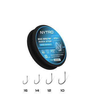 Nytro Ready Tied Rigs Grand Brème Quick Stop Oeillet-Ardillon 50cm (8 pcs) - Bas de ligne feeder