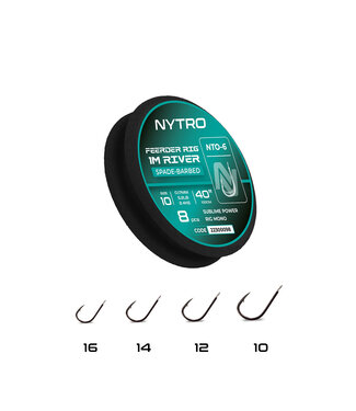 Nytro Ready Tied Rigs Feeder Rig Rivière 1.00m Palette-Ardillon (8 pcs)