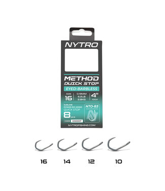 Nytro Ready Tied Rigs Method Quick Stop 10cm Eyed-Barbless NTO-B3 (8 pcs)