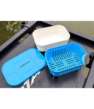 Cresta Köderbox 600ml mit geschlossenem Deckel und Drain