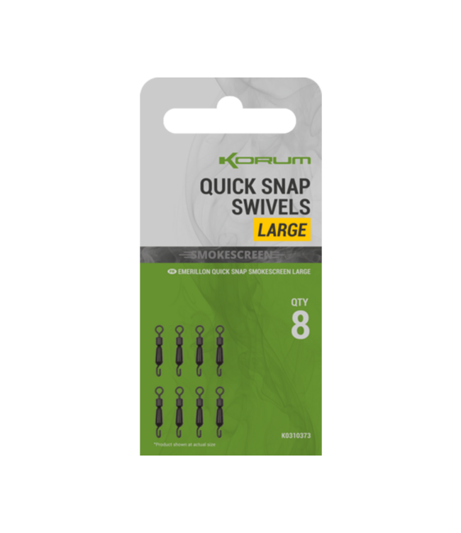 Korum Smokescreen Quick Snap Swivels