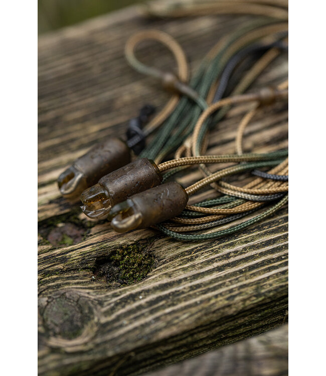 Fox Edges Naturals Heli-Clips Rigs 50lb Leadcore 75cm