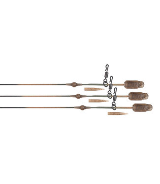 Fox Edges Naturals Heli-Clips Rigs 50lb Leadcore 75cm