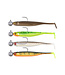Fox Rage Mini Tiddler Mixed Colour Pack Loaded (4 pcs) 8cm - Jig Head 5g - Hook 1/0