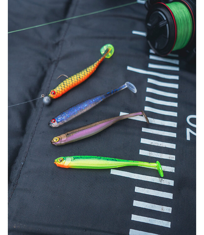 Fox Rage Mini Tiddler Mixed Colour Pack Loaded (4 pcs) 8cm - Jig Head 5g - Hook 1/0