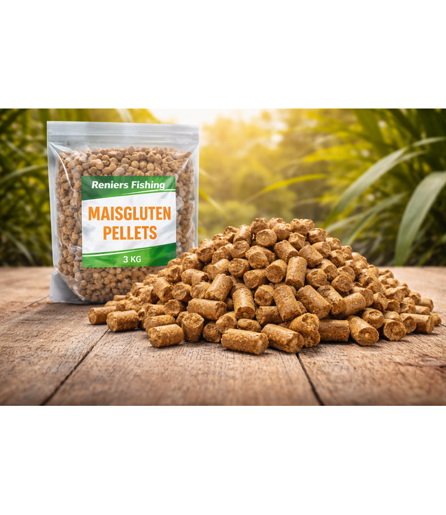 Reniers Fishing Pellets de Gluten de Maïs – Pellets Nourrissants pour Amorces et Bouillettes – 3 kg