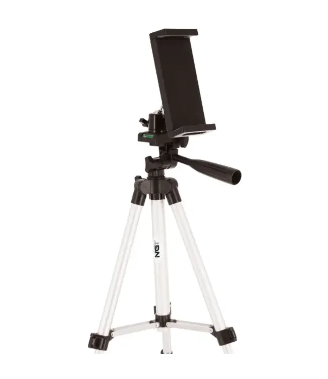NGT Anglers Selfie Tripod met Remote en Licht – Verstelbaar Foto Statief voor Vissers – 34 cm tot 102 cm