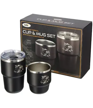 NGT Twin Mug Set – Set de Boissons Outdoor Empilable avec 2 Tasses Isolées