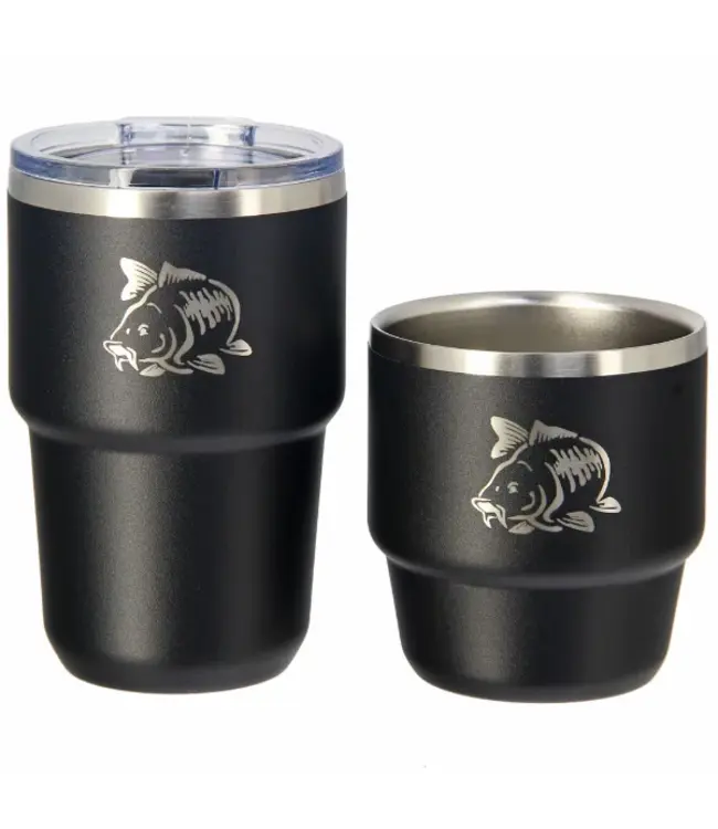 NGT Twin Mug Set – Stapelbare Outdoor Drinkset met 2 Geïsoleerde Bekers – 180 ml en 240 ml